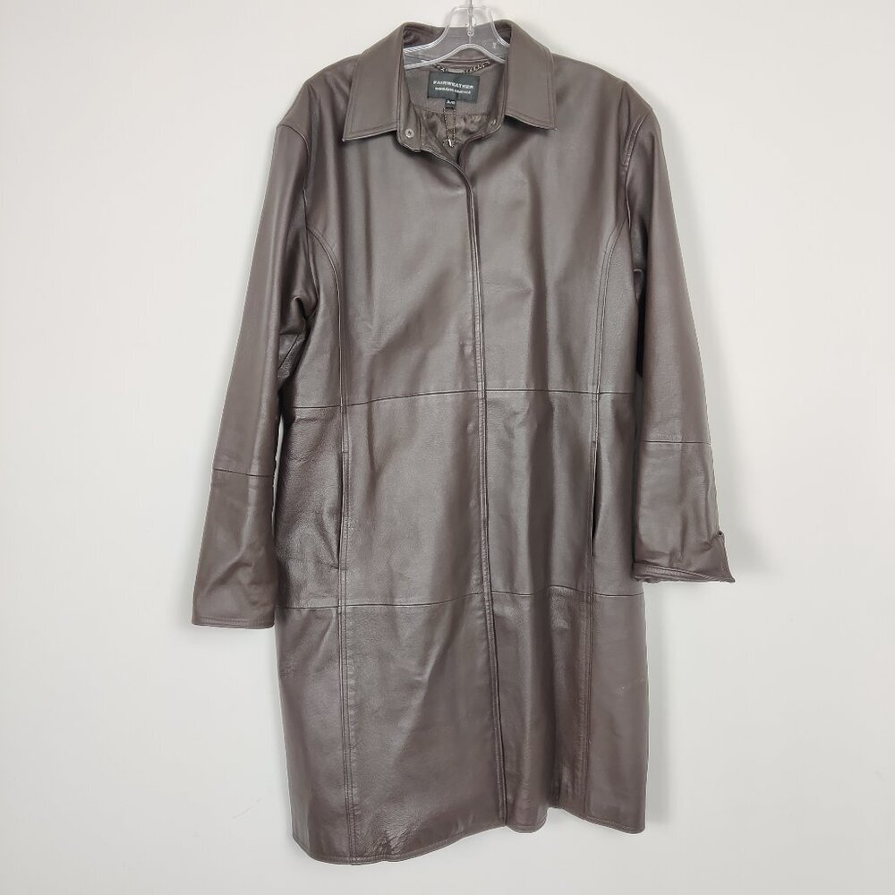 Fairweather Women's Jacket Size XL Brown Leather Vintage Classic Sophisticated